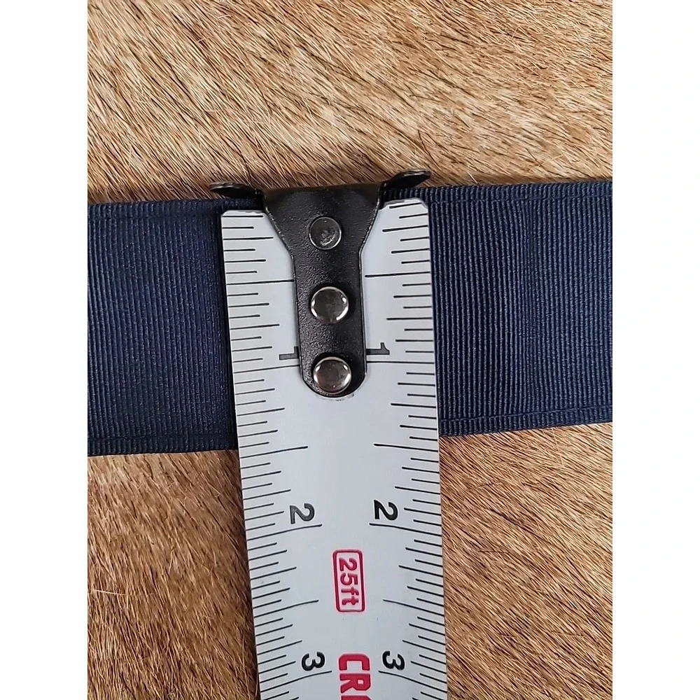 Vineyard Vines Men's‎ Size M Belt Navy Blue Fish Bone Skeleton D-Ring Ribbon